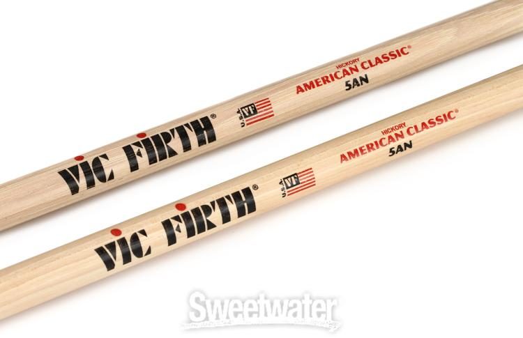 3 Pairs Vic Firth 5A Nylon Tip American Classic Hickory Drumsticks 5AN 