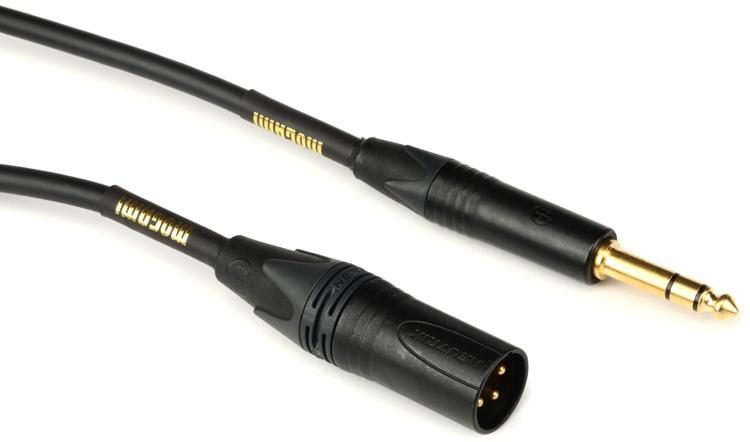 Mogami GOLD INSERT XLR-06 Insert Cable 6 Foot Gold Contacts 1/4 Straight TRS Male Plug to Straight XLR-Male and XLR-Female Send/Receive Connectors 