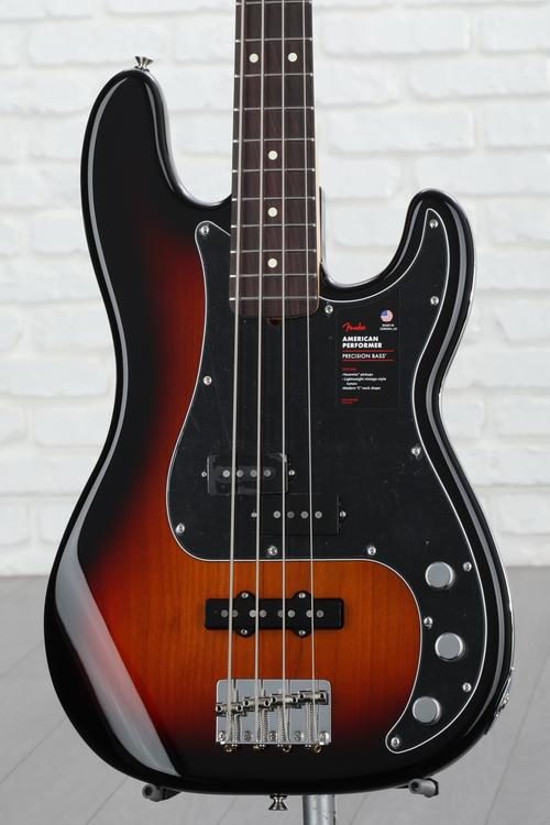 Fender American Performer Precision Bass - 3-Tone Sunburst with Rosewood  Fingerboard