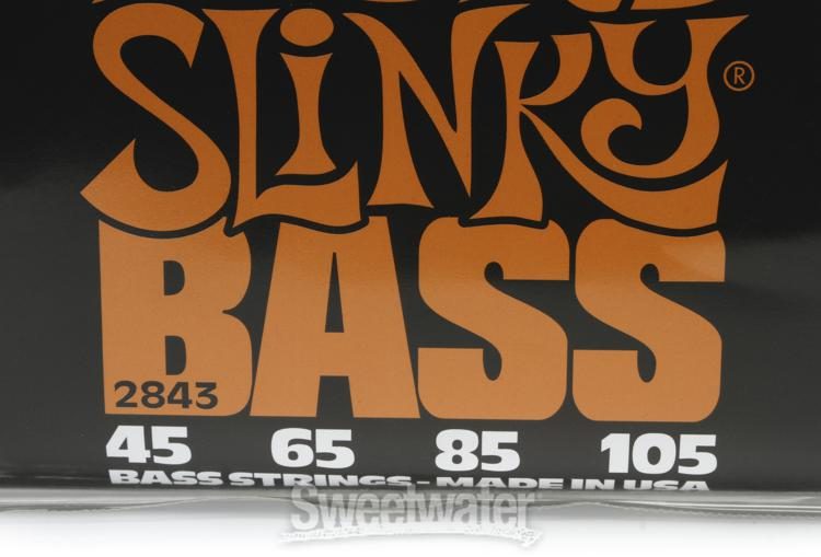 45-105 749699128434 Ernie Ball Ernie Ball 2843 Stainless Steel Hybrid Slinky Bass 