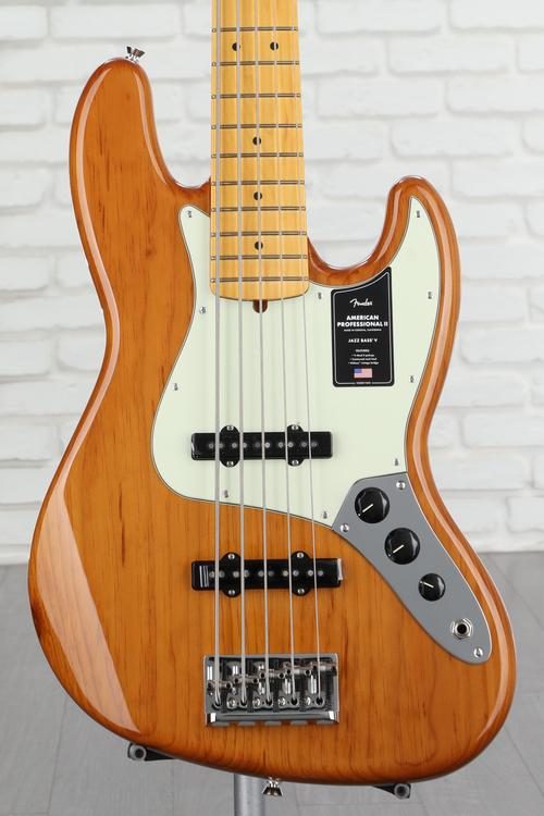 Fender American Professional II Jazz Bass V - Roasted Pine with 