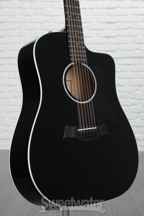 Taylor 250ce Deluxe Acoustic Electric Guitar Black Sweetwater
