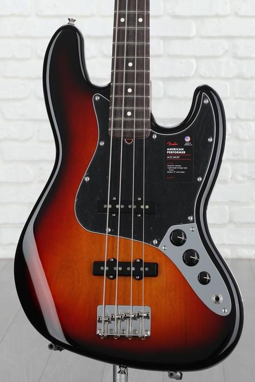 Fender American Performer Jazz Bass - 3-Tone Sunburst with Rosewood  Fingerboard