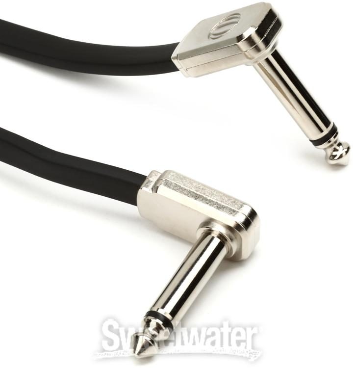 Ernie Ball P06224 Flat Ribbon Pedalboard Patch Cable - Right Angle 