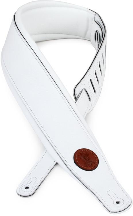 Levy's MSS2 Garment Leather Guitar Strap - White | Sweetwater