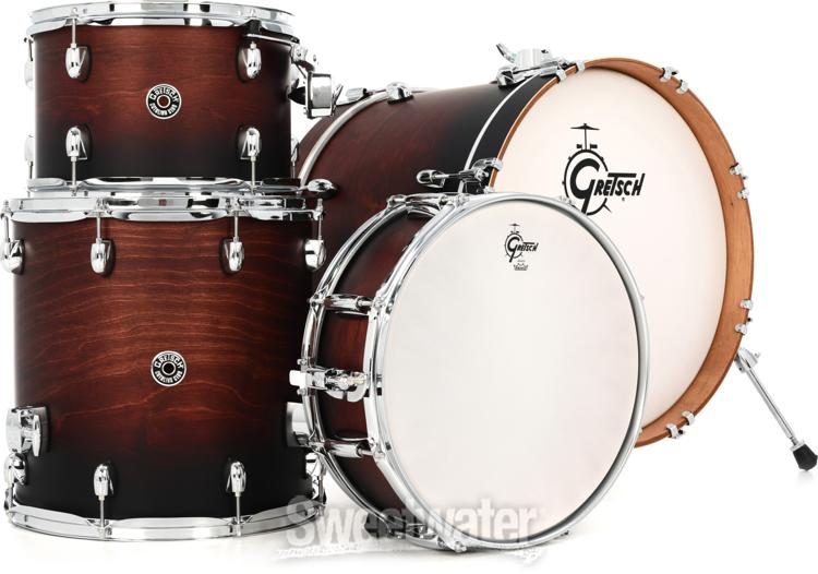 Gretsch Drums Catalina Club CT1-J484 4-piece Shell Pack with Snare Drum -  Satin Antique Fade | Sweetwater
