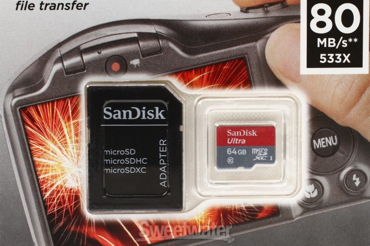 SanDisk Ultra microSDXC Card - 64GB, Class 10, UHS-I | Sweetwater