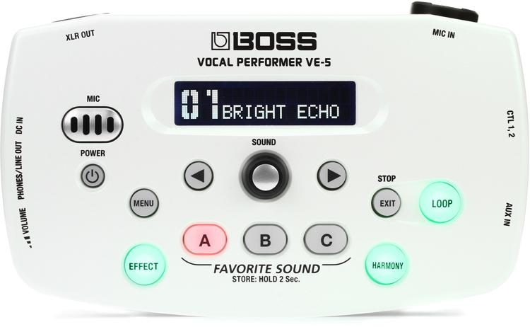 Boss VE-5 Vocal Performer - White | Sweetwater