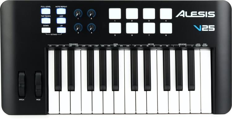 Alesis 25-key USB-MIDI Keyboard Controller | Sweetwater