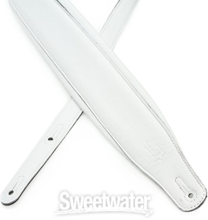 Levy's PM32 Garment Leather Guitar Strap - White | Sweetwater