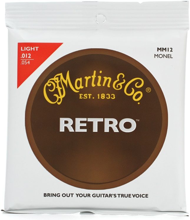 Martin Retro Acoustic Guitar Strings - .012-.054 Light | Sweetwater