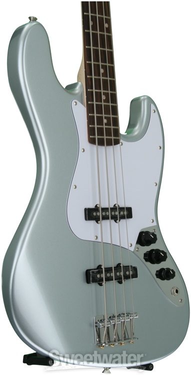 Squier by Fender Affinity Jazz Beginner Electric Bass Guitar Slick Silver Rosewood Fingerboard 
