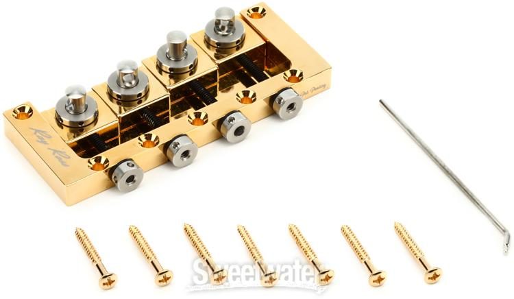 Ray Ross RRB4G Ray Ross Saddle-less 4-string Bass Bridge - Gold
