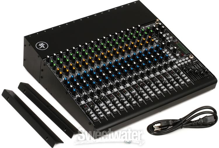 Xpix Studio Microphone Mackie 1604VLZ4 16-Channel 4-Bus Compact Mixer with Samson Closed-Back Headphones and Basic Audio Bundle 