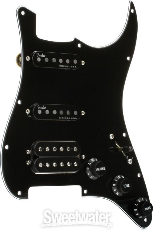 Black Electric Guitar Loaded Pickguard fit for Fender Stratocaster SSS 3 Ply ST