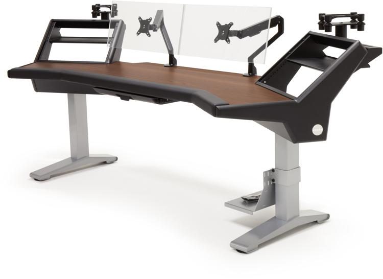 Argosy Halo.S Ultimate Workstation Desk with Mahogany Veneer Desktop