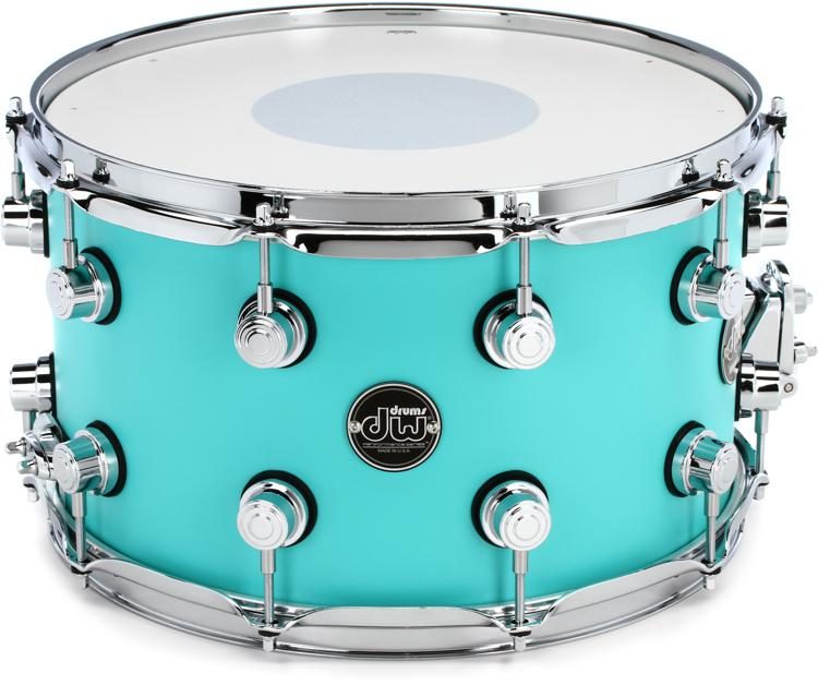 DW Performance Series Snare Drum - 8 x 14 inch - Hard Satin Surf -  Sweetwater Exclusive