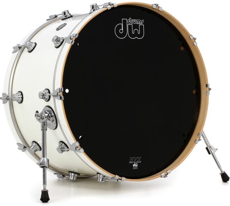 Dw Performance Series Bass Drum 14 X 24 Gloss White Lacquer Sweetwater 