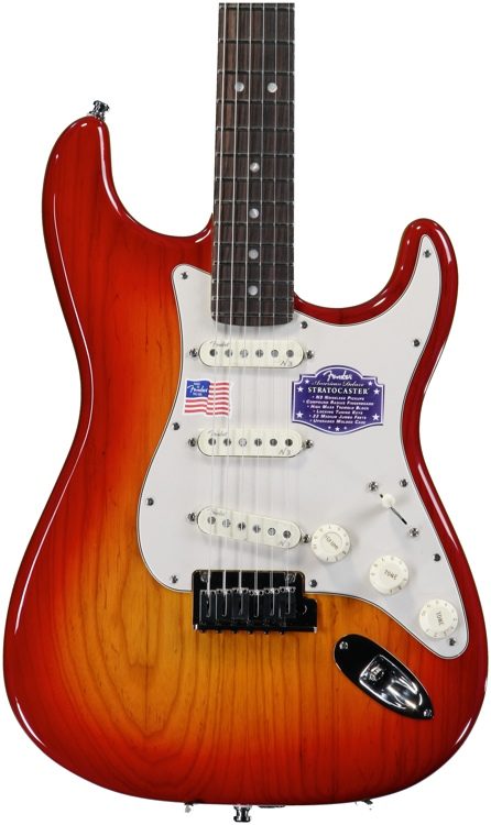 fender american deluxe stratocaster cherry burst