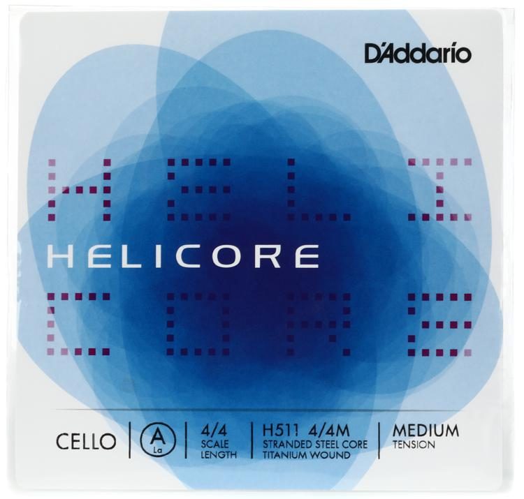 Medium Tension 3/4 Scale DAddario Helicore Cello Single C String 