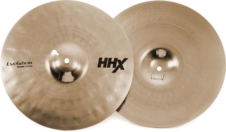 Sabian 13 inch HHX Evolution Hi-hat Cymbals - Brilliant Finish