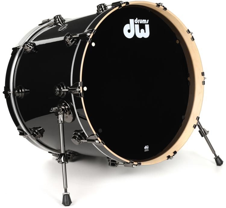 DW Collector's Series Maple Bass Drum 18inch x 22inch Gloss Black