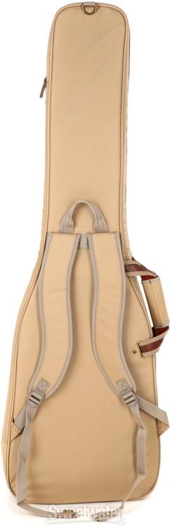Levys Leathers Deluxe Gig Bag for Bass Guitars with Padded Backpack Straps and Large Exterior Pocket; Tan LVYBASSGB200