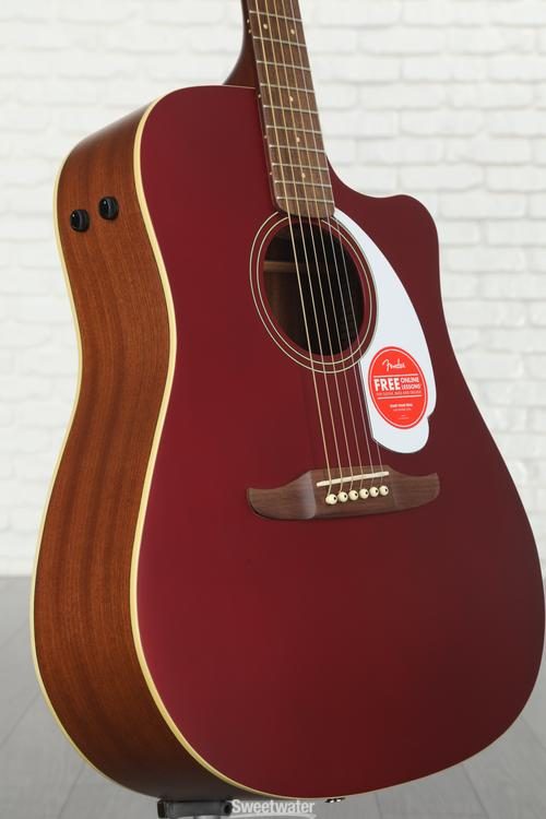 Fender Redondo Player Acoustic-electric Guitar - Candy Apple Red