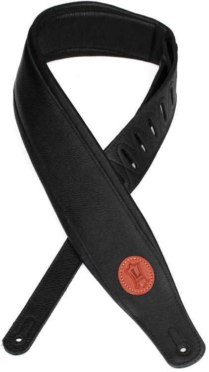Levy's MSS2 Garment Leather Guitar Strap - Black | Sweetwater
