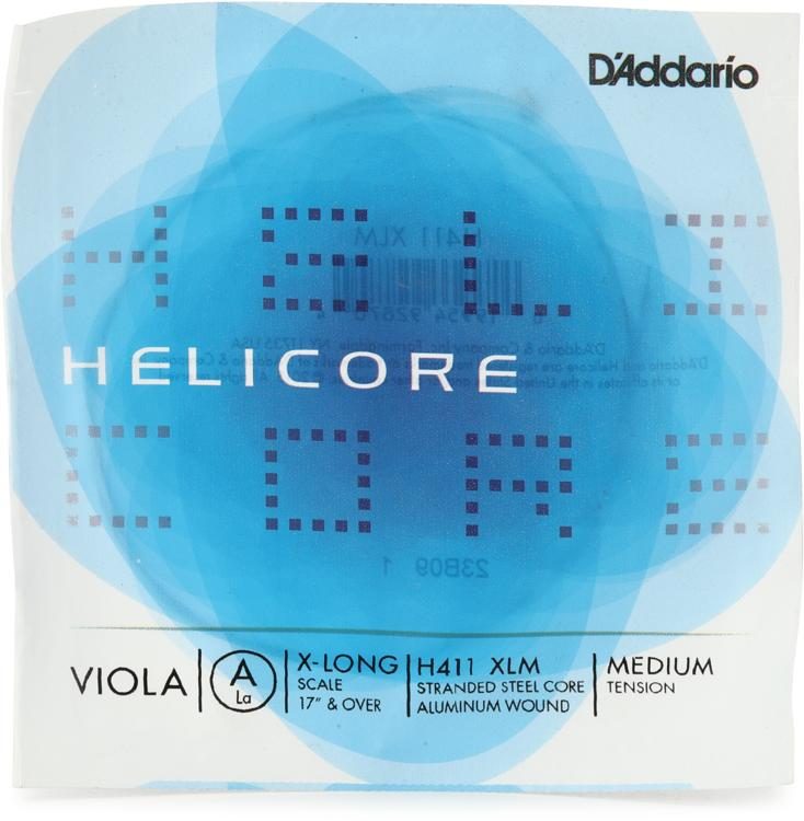 D'Addario Helicore Viola A String Extralong Size Sweetwater
