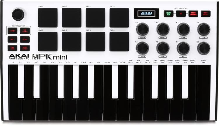 Akai Professional MPK Mini mk3 and FL Studio 20 Fruity Edition - Limited  Edition White with Reverse Keys | Sweetwater
