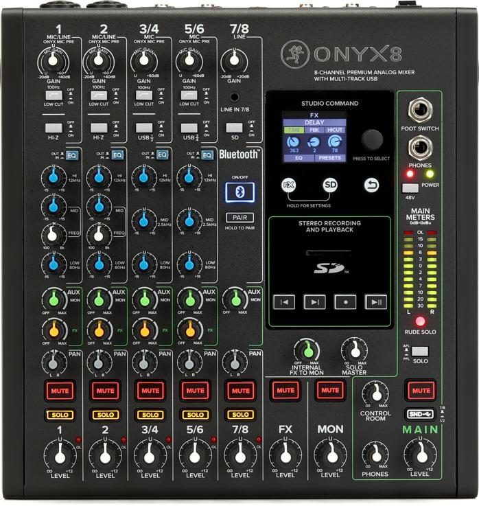 Mackie Onyx8 8-channel Analog Mixer with Multi-Track | Sweetwater