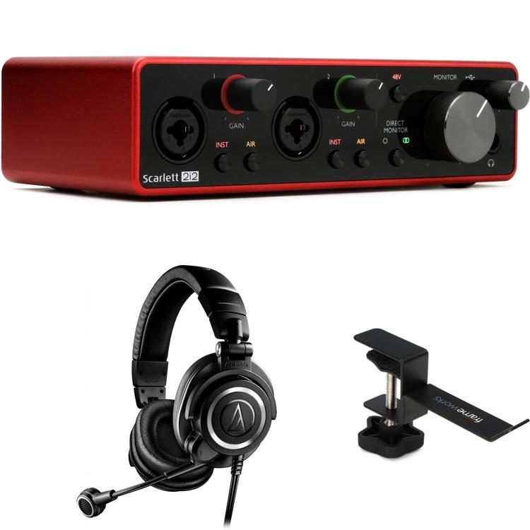 Scarlett 3rd Gen Audio Interface and Headset Podcast/Streaming Bundle | Sweetwater