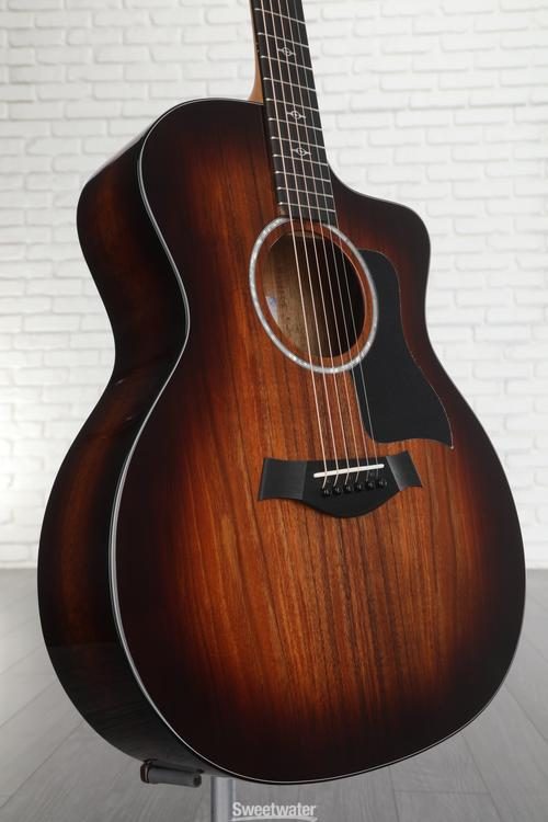 Taylor 224ce K DLX Grand Auditorium Acoustic Electric Guitar Tobacco   2212223336 Angle Large 