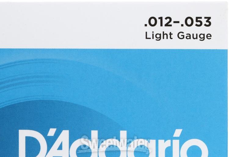 Light Acous Guit Strings DAddario EJ16x5 .012-.053 . 5 sets Phos/Brnz Rnd Wnd 
