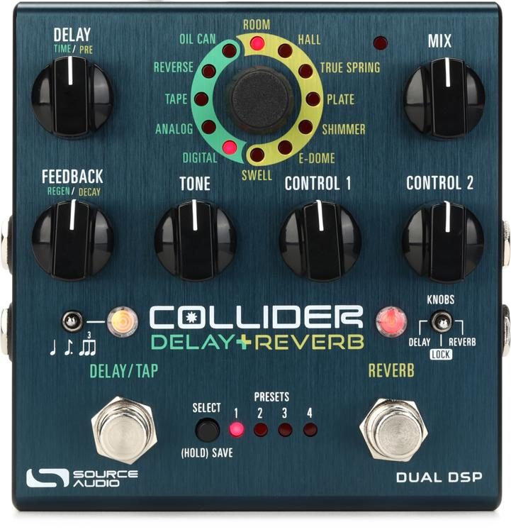 Overeenkomstig met Bounty ritme Source Audio Collider Stereo Delay+Reverb Pedal | Sweetwater