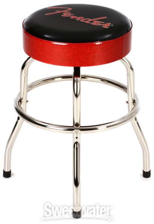 Fender Red And Black Logo Barstool 24, How To Fix Loose Bar Stools