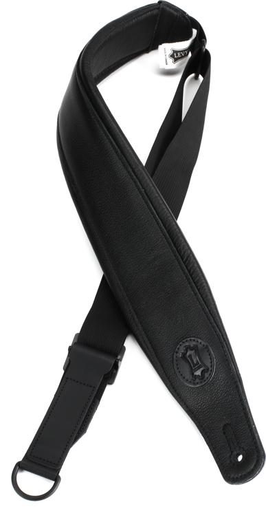 Levy's MRHGP-BLK  Wide Right Height Guitar Strap - Black |  Sweetwater