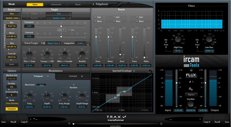 ircam tools trax transformer