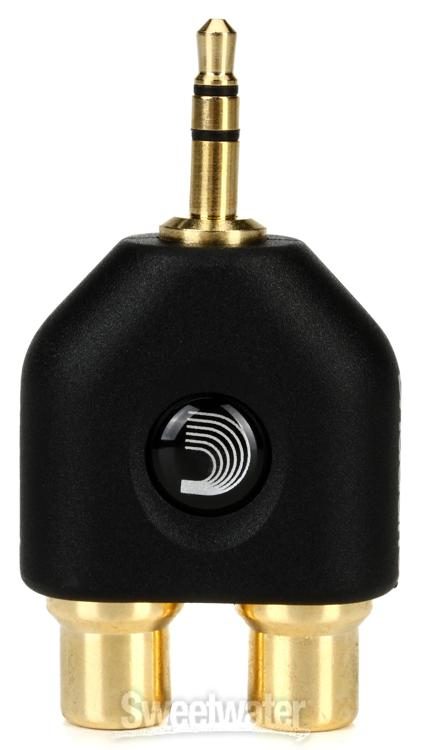 D'Addario 1/8 Inch Male Stereo to Dual 1/8 Inch Female Stereo Adaptor 