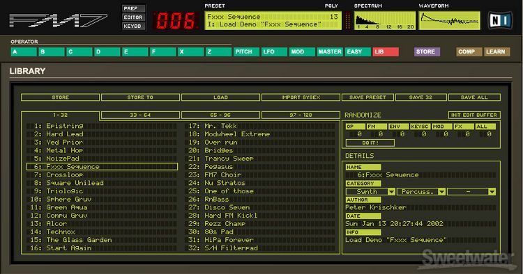 Native Instruments Fm7 Sounds Volume 1 Sweetwater