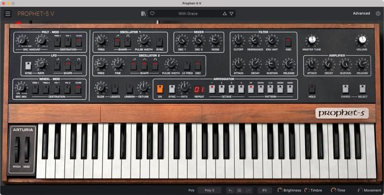 Arturia Prophet-5 V Analog Synthesizer Software Instrument | Sweetwater