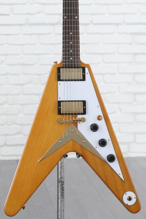 Epiphone 1958 Korina Flying V Electric Guitar - Natural | Sweetwater