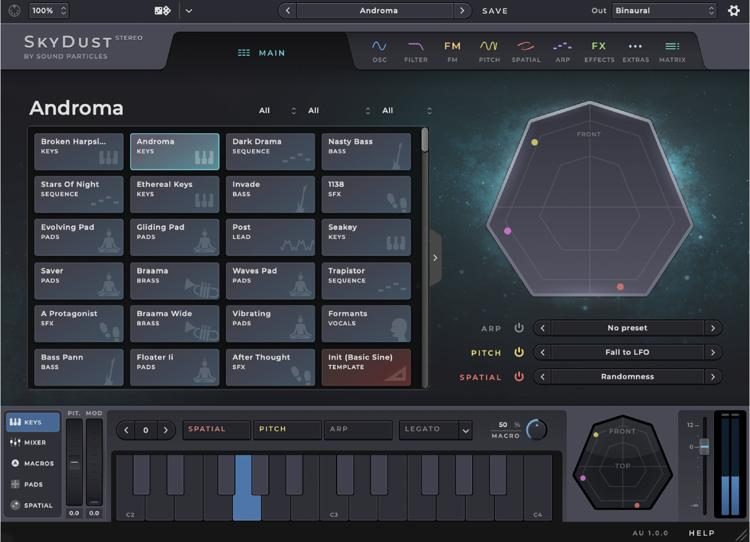 Sound Particles SkyDust Stereo Virtual Instrument Plugin Sweetwater