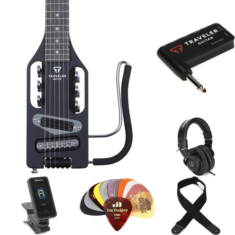 Traveler Guitar Ultra-Light Electric And Headphone Amp Bundle - Matte ...