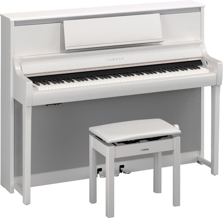 Yamaha Clavinova CSP295 Digital Upright Piano Polished White