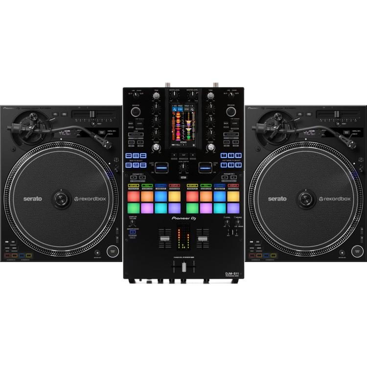 grænse Søgemaskine markedsføring forklædt Pioneer DJ PLX-CRSS12 Hybrid Direct Drive Turntable (Pair) and DJM-S11  2-channel Mixer | Sweetwater