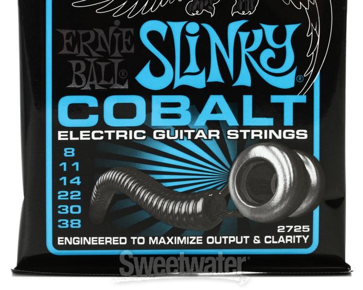 Ernie Ball 2725 Extra Slinky Cobalt Electric Guitar Strings - .008 