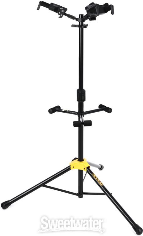 Hercules GS432BPlus Universal AutoGrip Tri Guitar Stand with Foldable Backrest w 