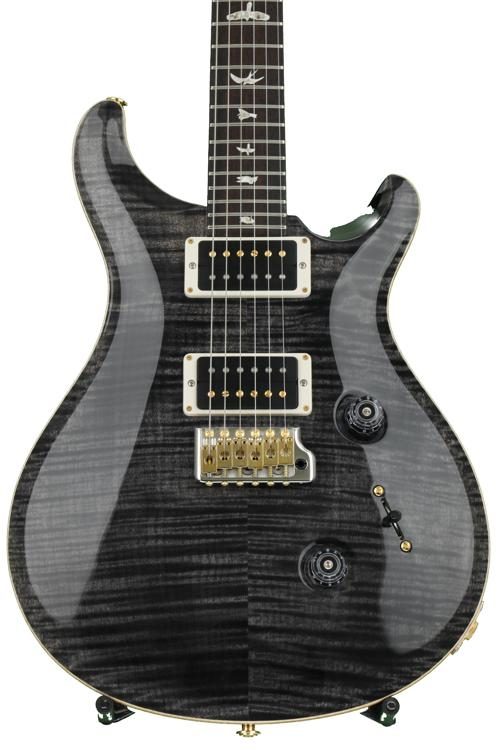 PRS Custom 24 Electric Guitar with Pattern Thin Neck - Gray Black 10-Top